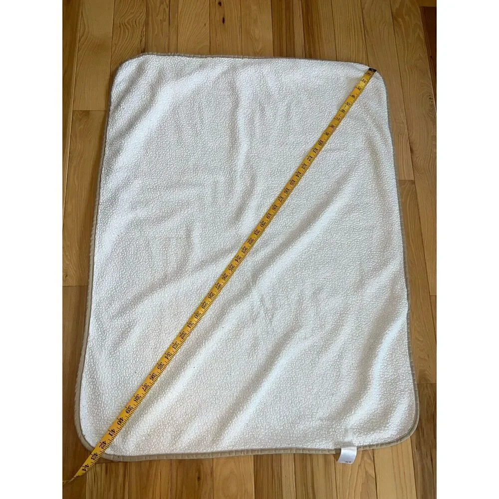 Carters Brown Tan White Animal Shapes‎ Baby Blanket Sherpa Teddy Bear Leaf